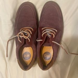 Maroon Clae mens suede sneakers 9.5